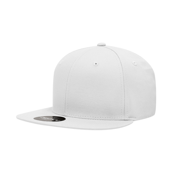 Decky-361-6 Panel High Profile Structured Cotton Blend Snapback - White