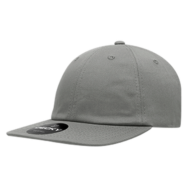 Decky 370 - 6 Panel Cotton Snapback – Relaxed High Profile Cap - Charcoal