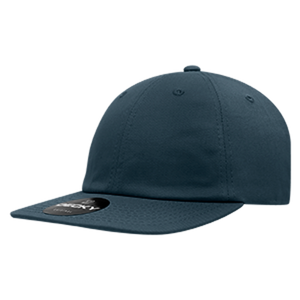 Decky 370 - 6 Panel Cotton Snapback – Relaxed High Profile Cap - Navy
