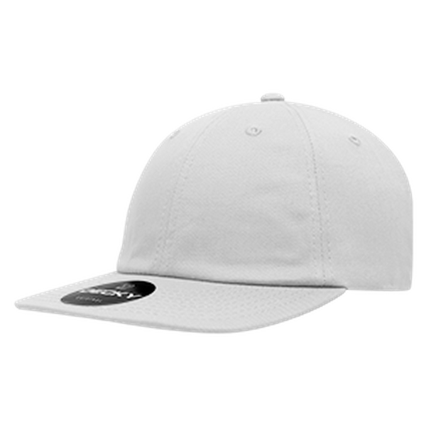 Decky 370 - 6 Panel Cotton Snapback – Relaxed High Profile Cap - WHITE