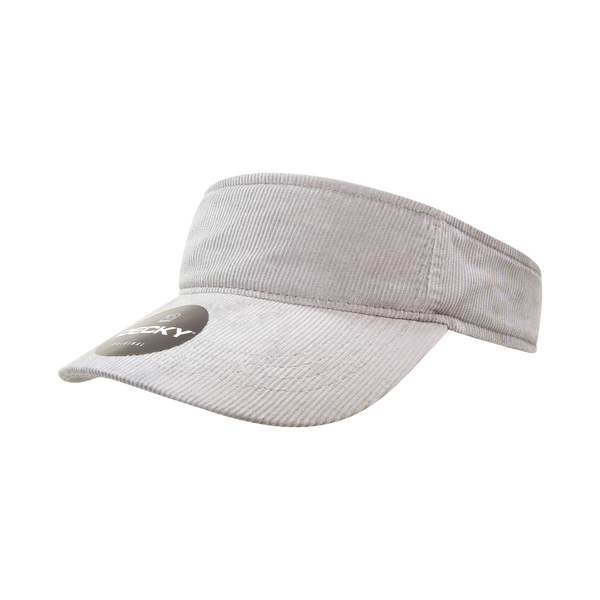 Decky-4004-Corduroy Visor - Grey