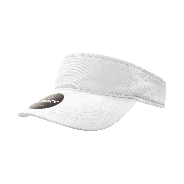 Decky-4004-Corduroy Visor - WHITE