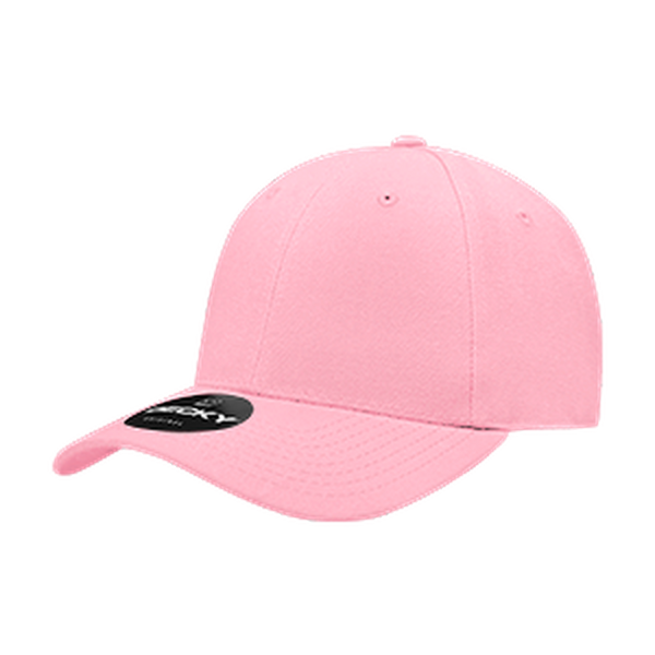Decky 402 - 6 Panel High Profile Structured Fitted Cap – Classic Baseball Cap - Pink