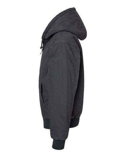 DRI DUCK 5020 Men's Cheyenne Boulder Cloth™ Hooded Jacket with Tricot Quilt Lining - Charcoal - DirectSide