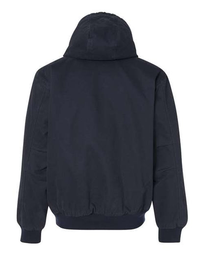 DRI DUCK 5020 Men's Cheyenne Boulder Cloth™ Hooded Jacket with Tricot Quilt Lining - Navy - Back