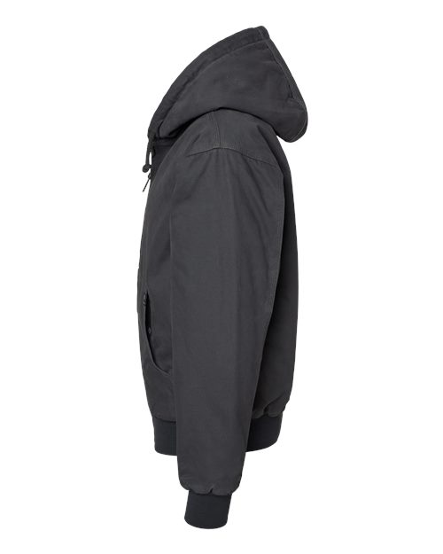DRI DUCK 5020T Men's Tall Cheyenne Boulder Cloth™ Hooded Jacket with Tricot Quilt Lining - Charcoal - DirectSide