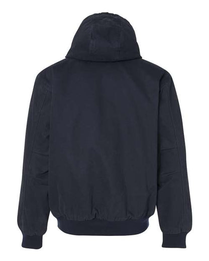 DRI DUCK 5020T Men's Tall Cheyenne Boulder Cloth™ Hooded Jacket with Tricot Quilt Lining - Navy - Back