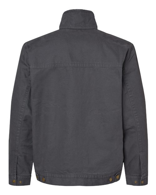 DRI DUCK 5028 Men's Maverick Boulder Cloth™ Jacket with Blanket Lining - Charcoal - Back