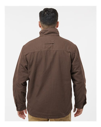DRI DUCK 5037 Men's Endeavor Canyon Cloth™ Canvas Jacket with Sherpa Lining - Tobacco - OnModelBack