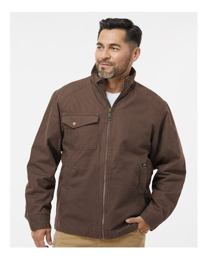 DRI DUCK 5037 Men's Endeavor Canyon Cloth™ Canvas Jacket with Sherpa Lining - Tobacco - OnModelFront