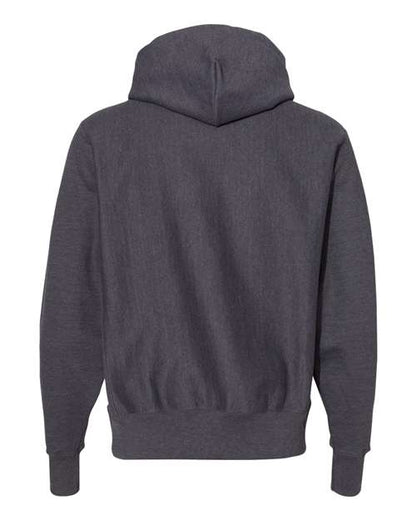 Champion S101 Unisex Reverse Weave® Hooded Sweatshirt - Charcoal Heather - Back