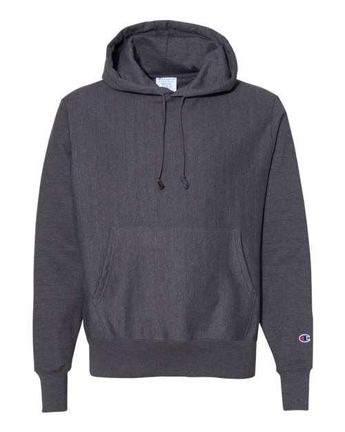 Champion S101 Unisex Reverse Weave® Hooded Sweatshirt - Charcoal Heather - Front