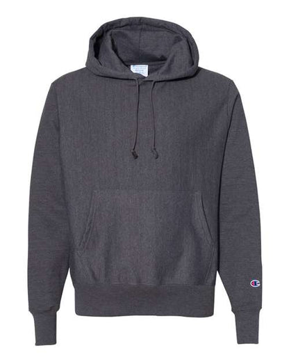 Champion S101 Unisex Reverse Weave® Hooded Sweatshirt - Charcoal Heather - Front