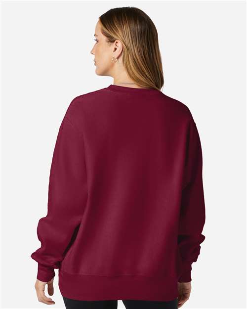 Champion S149 Unisex Reverse Weave® Crewneck Sweatshirt - Cardinal - OnModelBack