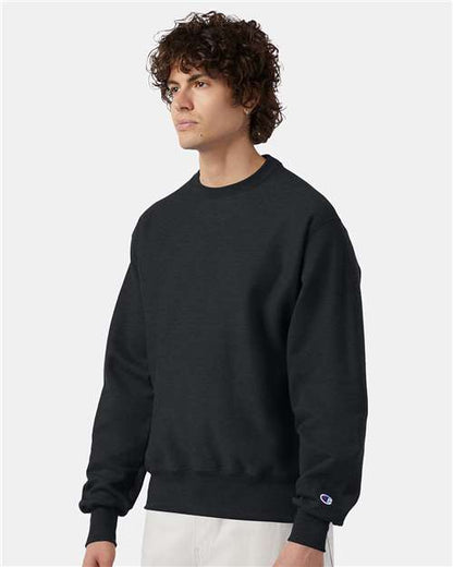 Champion S149 Unisex Reverse Weave® Crewneck Sweatshirt - Charcoal Heather - OnModelSide