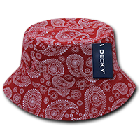 DECKY Relaxed Paisley Bucket Hat – Snug-Fitting Cotton Cap