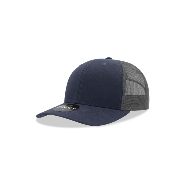 Decky-5019-Youth 6 Panel Mid Profile Structured Cotton Trucker - NVYCHA