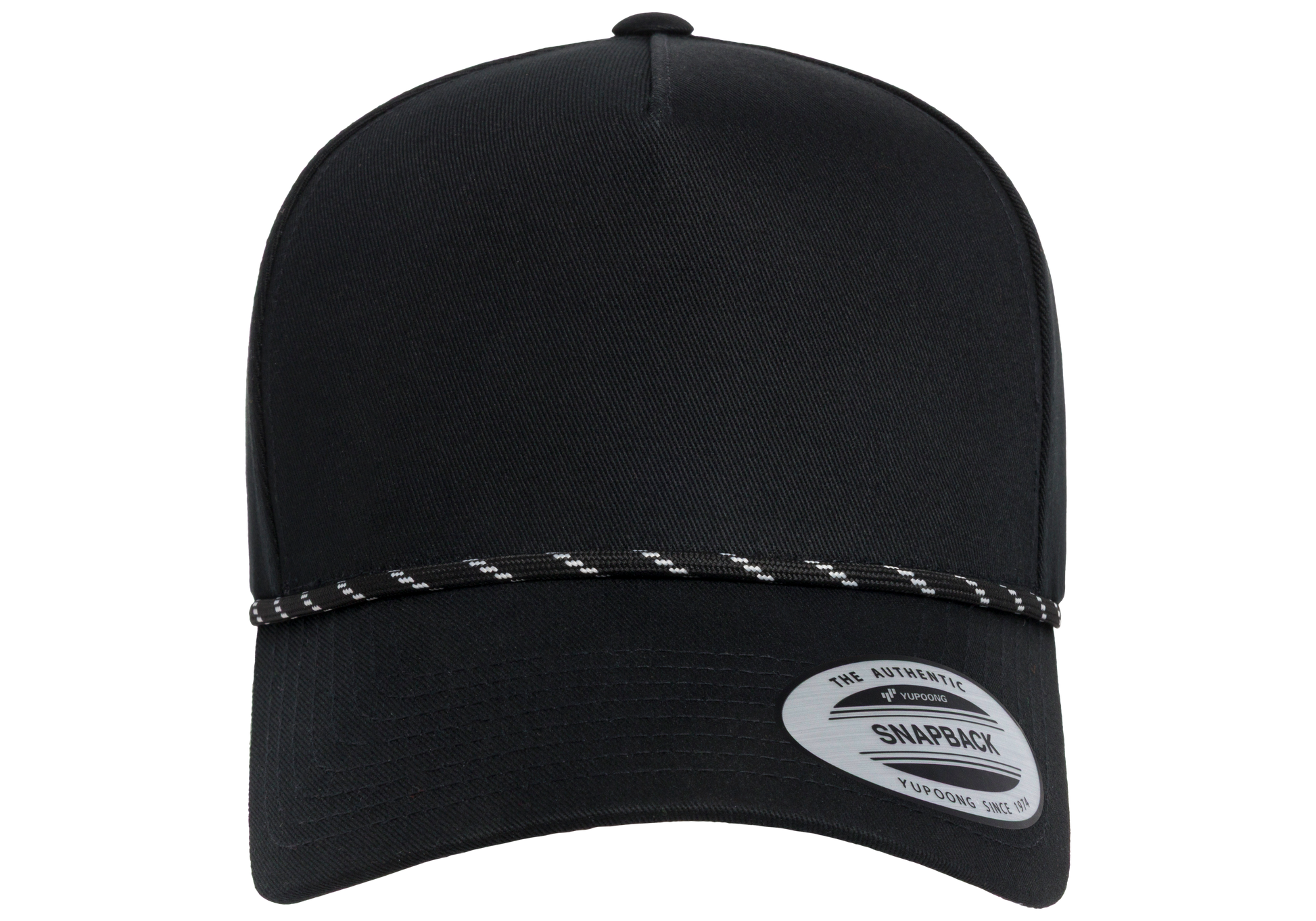 Flexfit House YP Classics Retro Cotton Blend 5-Panel Snapback Cap with Braided Rope