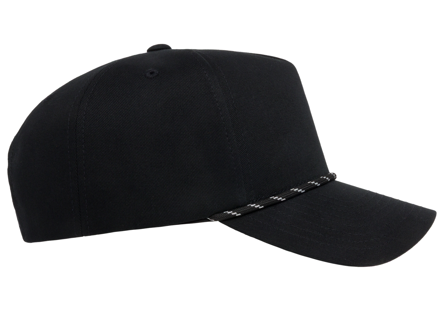 Flexfit House YP Classics Retro Cotton Blend 5-Panel Snapback Cap with Braided Rope
