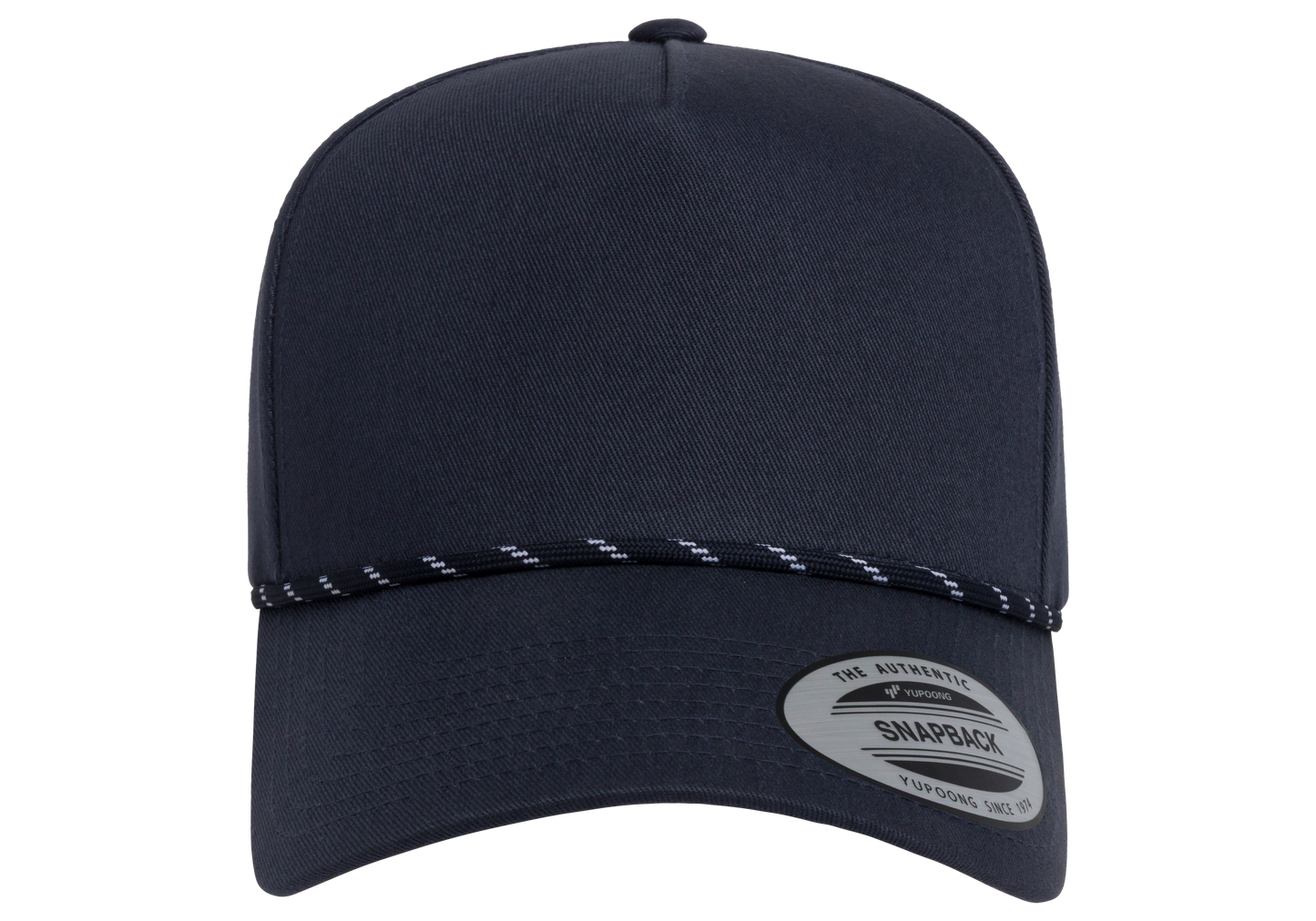 Flexfit House YP Classics Retro Cotton Blend 5-Panel Snapback Cap with Braided Rope