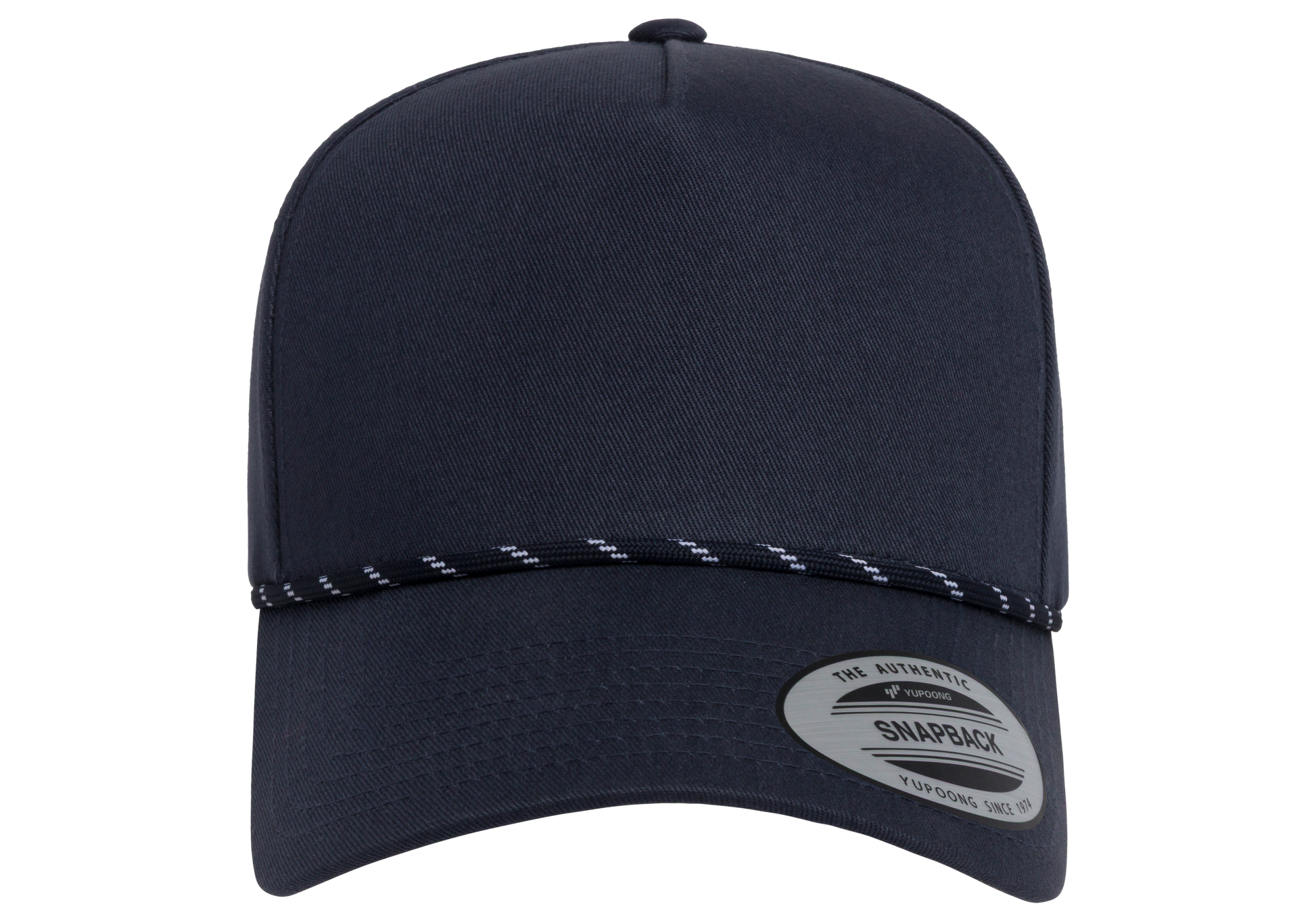 Flexfit House YP Classics Retro Cotton Blend 5-Panel Snapback Cap with Braided Rope