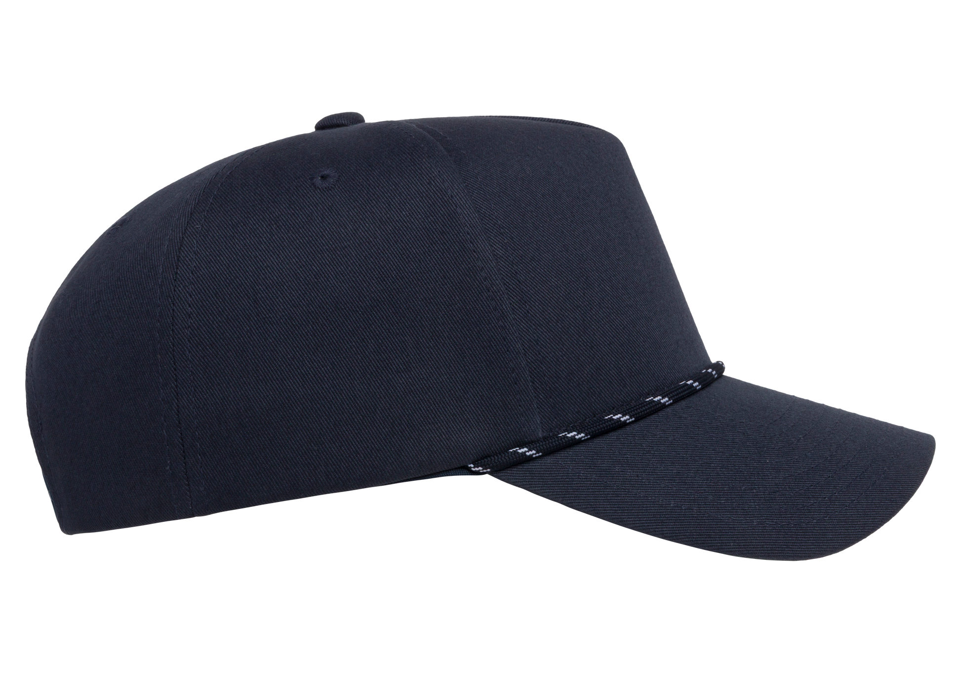 Flexfit House YP Classics Retro Cotton Blend 5-Panel Snapback Cap with Braided Rope