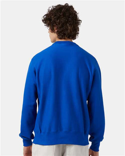 Champion S149 Unisex Reverse Weave® Crewneck Sweatshirt - Athletic Royal - OnModelBack