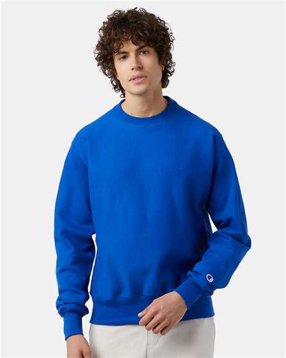 Champion S149 Unisex Reverse Weave® Crewneck Sweatshirt - Athletic Royal - OnModelFront