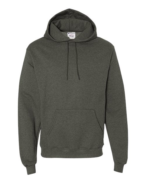 Champion S700 Unisex Powerblend® Hooded Sweatshirt - Dark Green Heather - Front