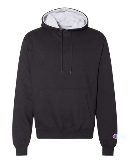 Champion S171 Unisex Cotton Max Hooded Sweatshirt - Black - Front