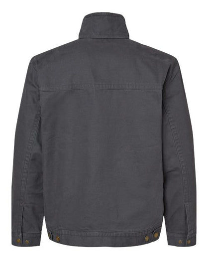 DRI DUCK 5028T Men's Tall Maverick Boulder Cloth™ Jacket with Blanket Lining - Charcoal - Back