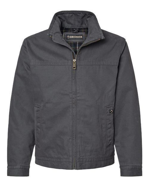 DRI DUCK 5028T Men's Tall Maverick Boulder Cloth™ Jacket with Blanket Lining - Charcoal - Front