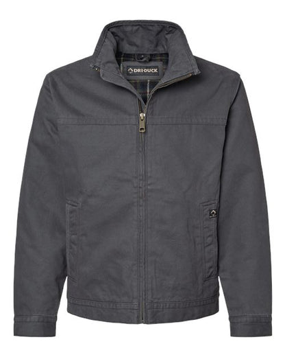 DRI DUCK 5028T Men's Tall Maverick Boulder Cloth™ Jacket with Blanket Lining - Charcoal - Front