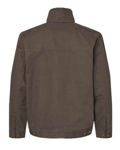 DRI DUCK 5028T Men's Tall Maverick Boulder Cloth™ Jacket with Blanket Lining - Tobacco - Back