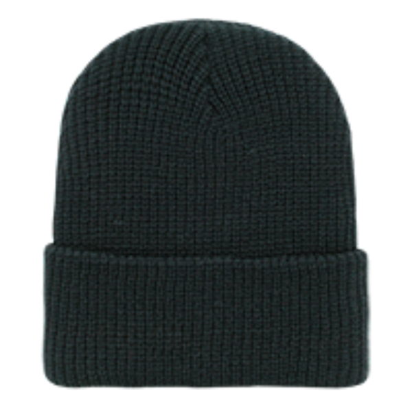 Decky GI Watch Cap – Cuffed Knit Beanie Hat | 600 - Black