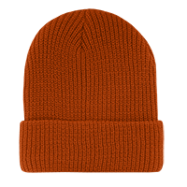 Decky GI Watch Cap – Cuffed Knit Beanie Hat | 600 - Burnt Orange
