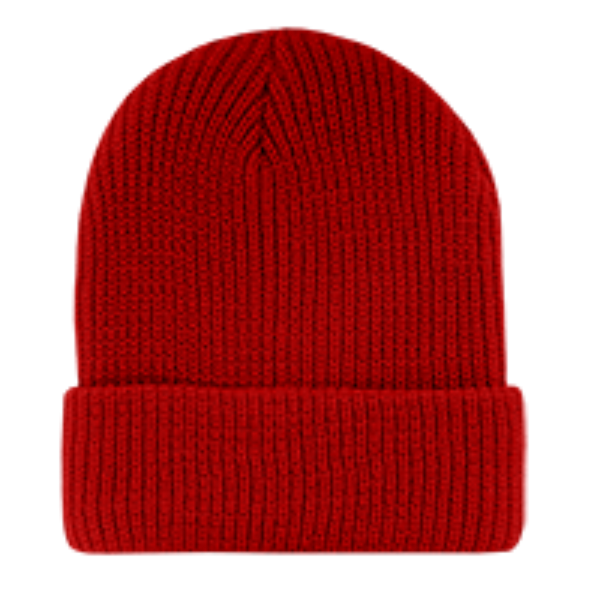 Decky GI Watch Cap – Cuffed Knit Beanie Hat | 600 - Cardinal