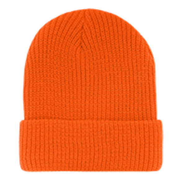 Decky GI Watch Cap – Cuffed Knit Beanie Hat | 600 - Orange