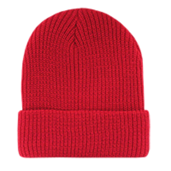 Decky GI Watch Cap – Cuffed Knit Beanie Hat | 600 - Red