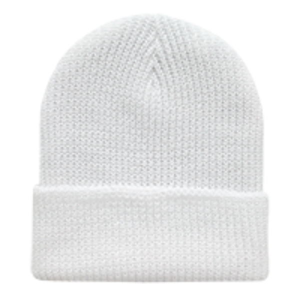 Decky GI Watch Cap – Cuffed Knit Beanie Hat | 600 - WHITE
