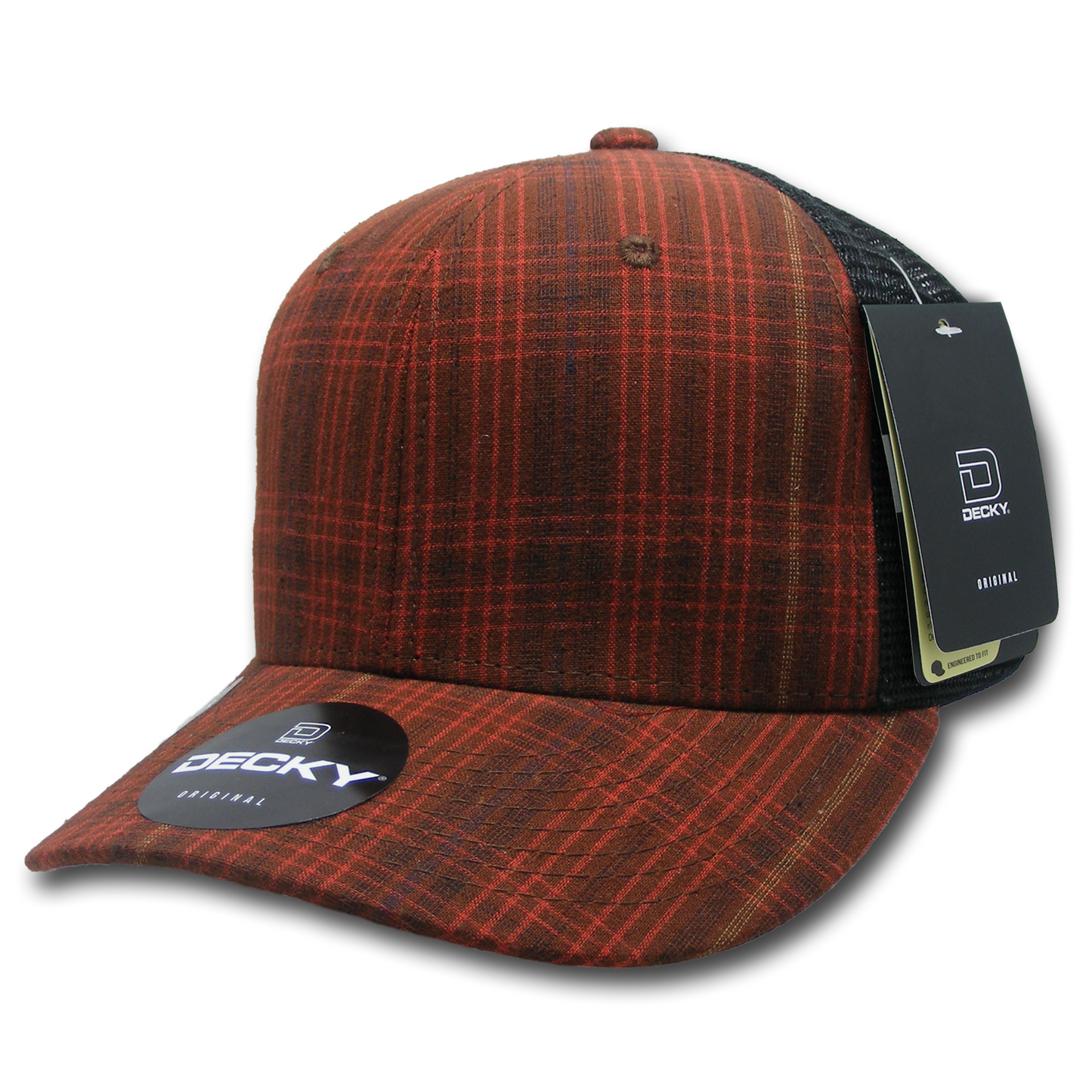 Decky-206-6 Panel Low Profile Structured Acrylic/Polyester Cap