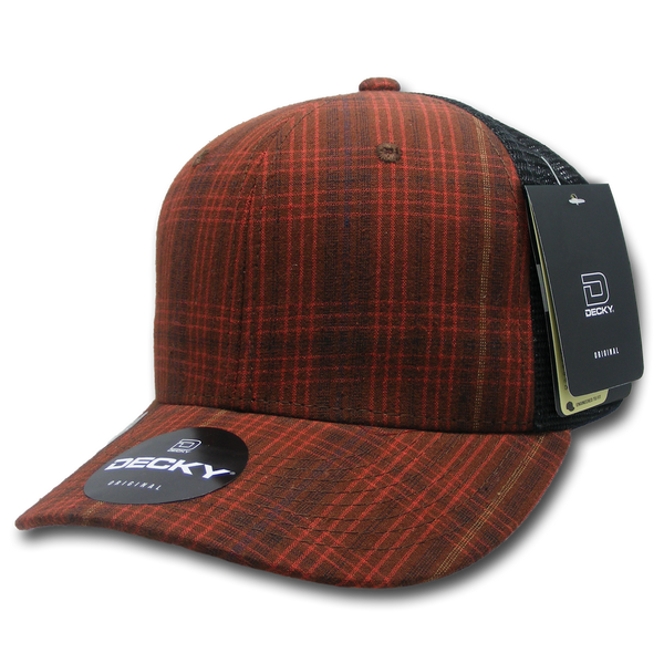 Decky-206-6 Panel Low Profile Structured Acrylic/Polyester Cap - 206-2
