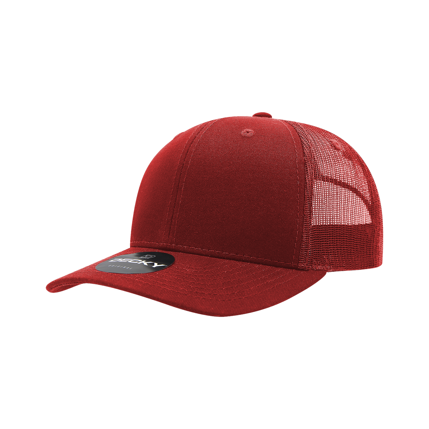 Decky 6021 Classic Trucker Hat — 6-Panel Mid-Profile Structured Mesh Snapback