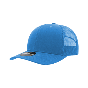 Decky 6021 Classic Trucker Hat — 6-Panel Mid-Profile Structured Mesh Snapback - Sky
