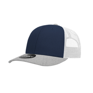 HeatherGrey/Navy/White