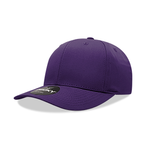 Decky-6022-6 Panel Mid Profile Structured Cotton Blend Cap - Purple