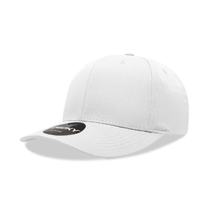 Decky-6022-6 Panel Mid Profile Structured Cotton Blend Cap - White