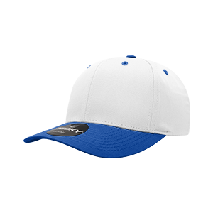Decky-6022-6 Panel Mid Profile Structured Cotton Blend Cap - White/Royal
