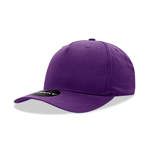 Decky-6024-5 Panel Mid Profile Structured Cotton Blend Cap - Purple
