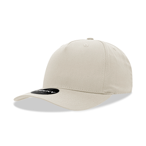 Decky-6024-5 Panel Mid Profile Structured Cotton Blend Cap - Stone